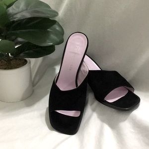 Fieramosca & Co. Leather Open Toe Heels